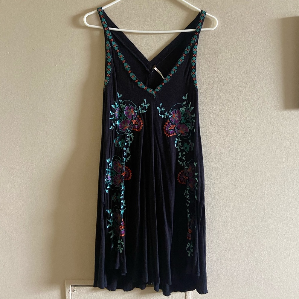 Free People Embroidered Tank Dress